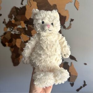 Chelsea Teddy Bear Company Cream Off White “Fuzzy Bunch” Cat Kitty Plush Lovey